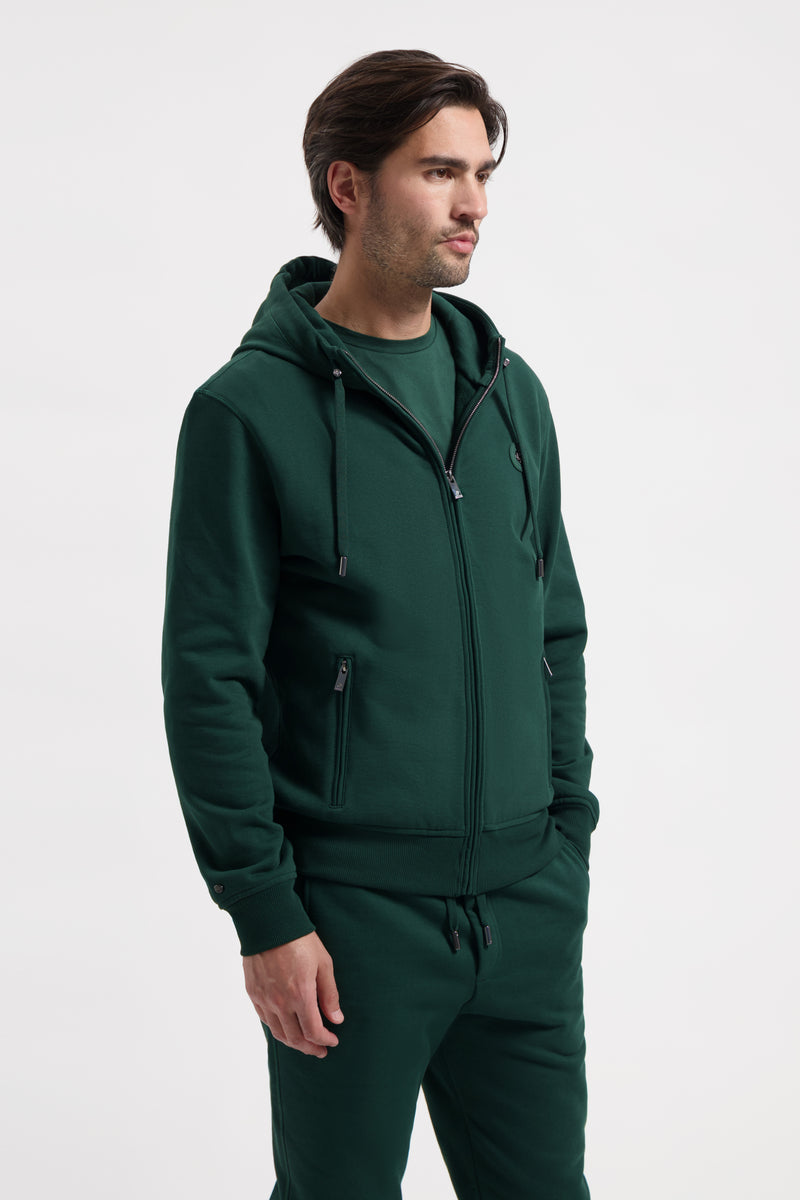 Zip-Up Hoodie | Hunter Green