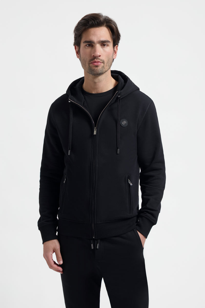 Zip-Up Hoodie | Onyx Black